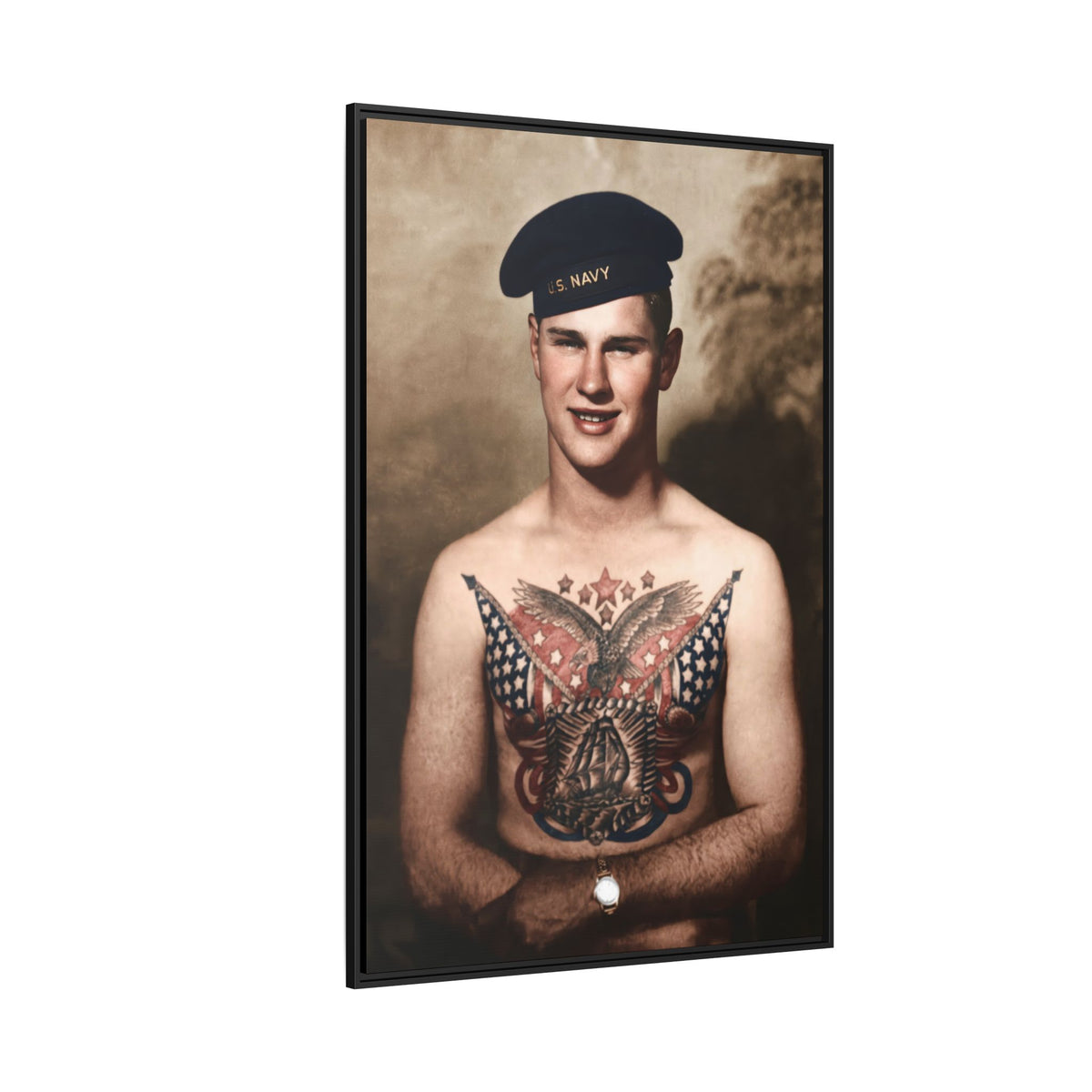 celibataire 037 | Framed Vintage Photo - Matte Canvas
