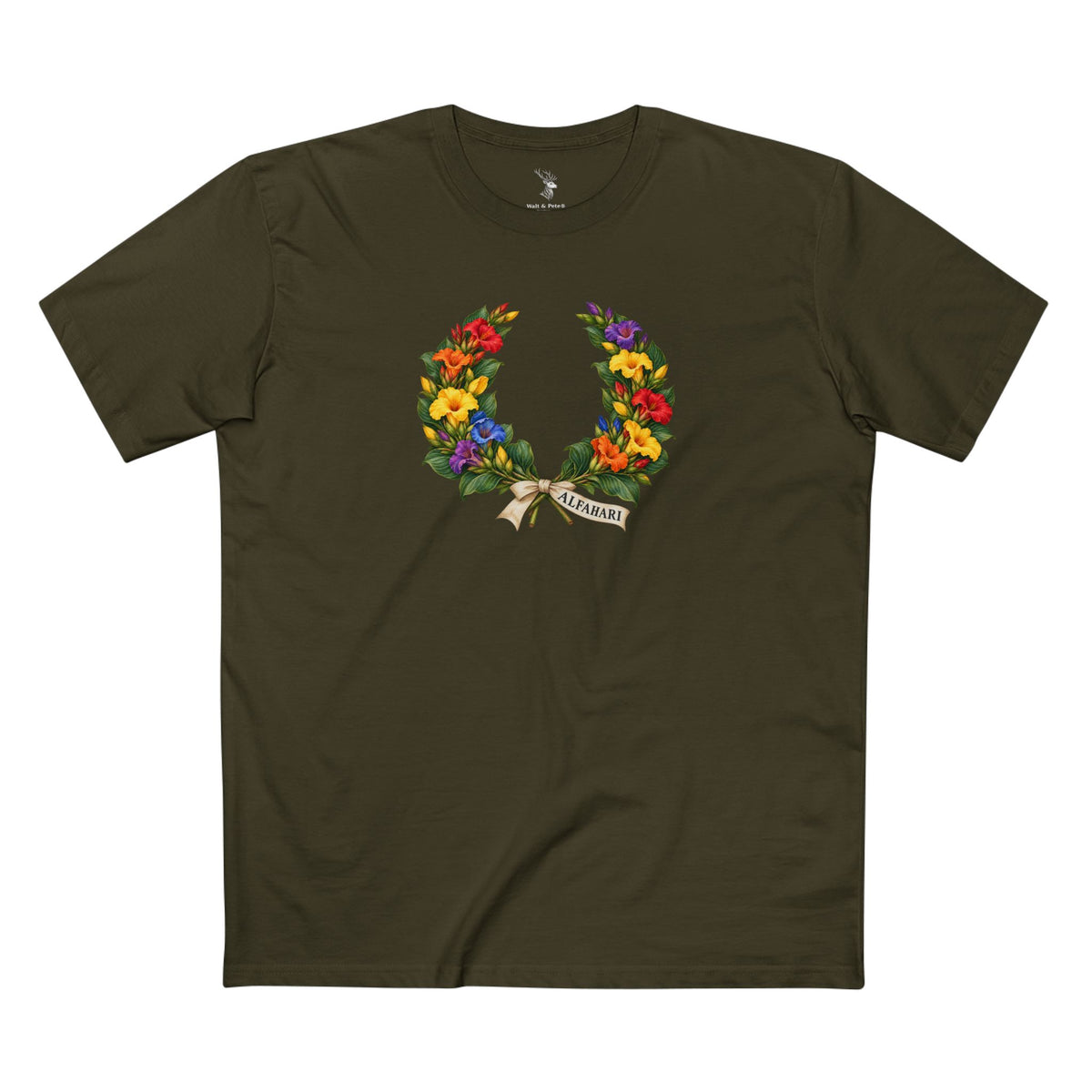 Nigerian Costus Alfahari Pride T-Shirt | Hausa Laurel Wreath Tee