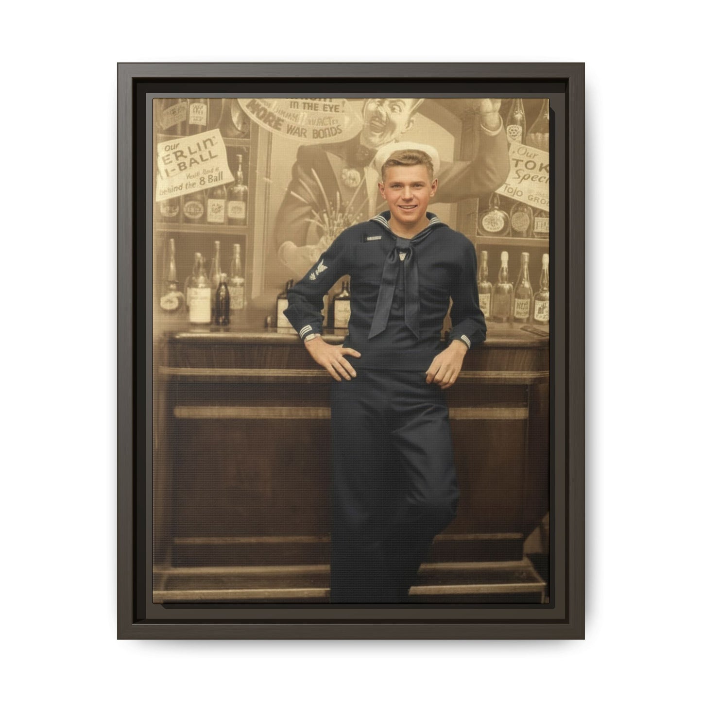 celibataire 006 | Framed Vintage Photo - Matte Canvas