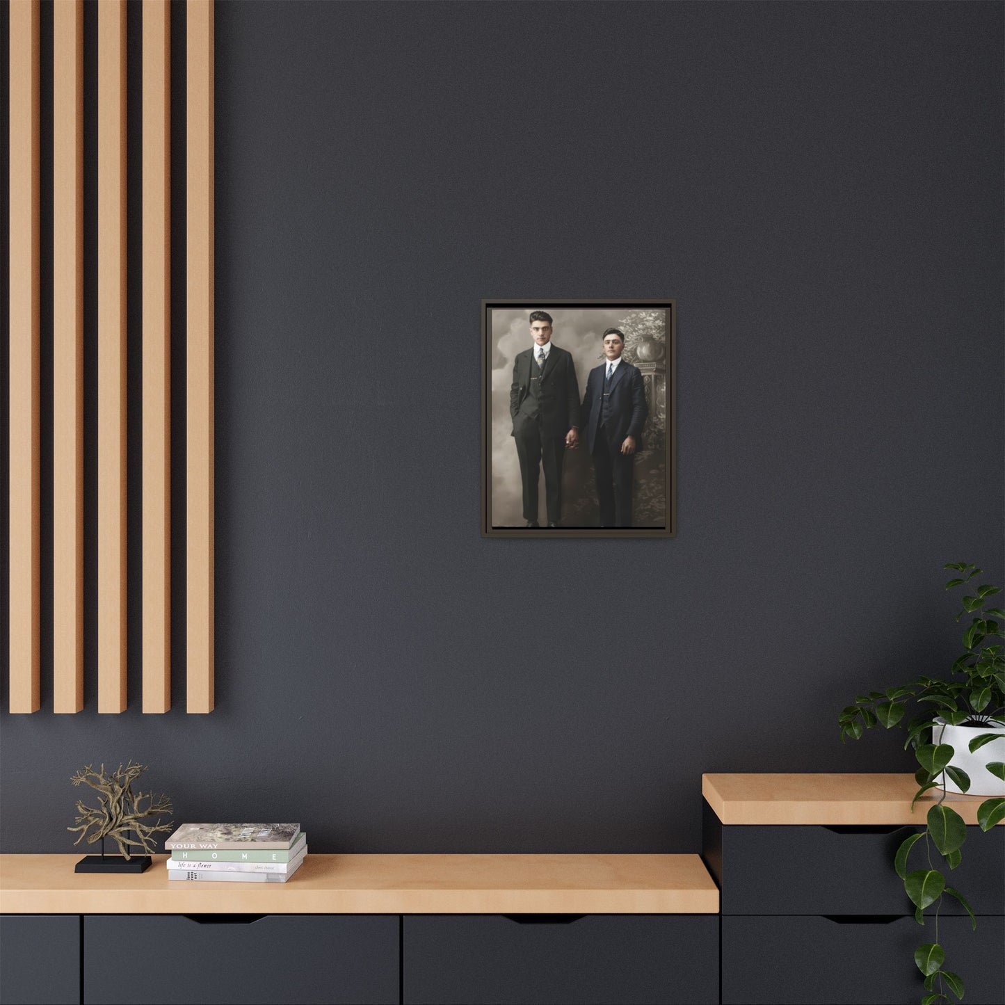 paire 085 | Framed Vintage Photo - Matte Canvas