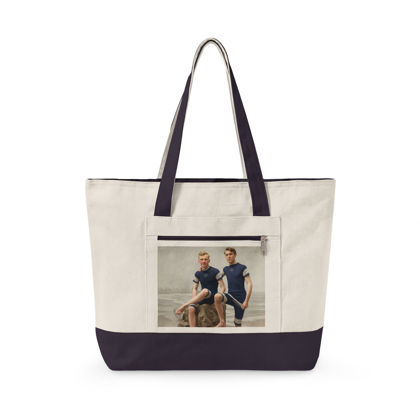Beach Day Zippered Canvas Tote | nager 036