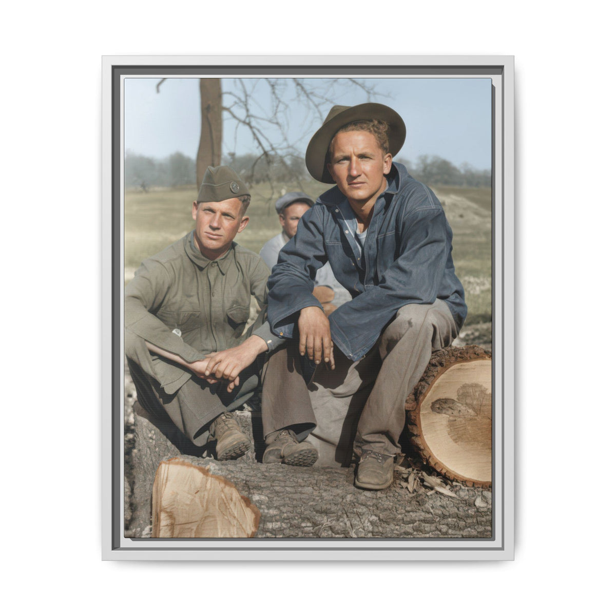 hommes 020 | Framed Vintage Photo - Matte Canvas