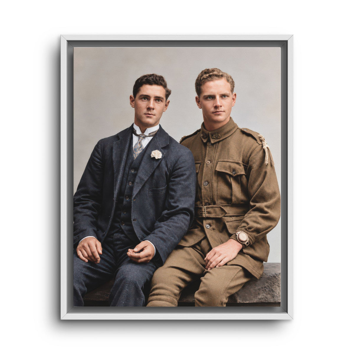 paire 169 | Framed Vintage Photo - Matte Canvas