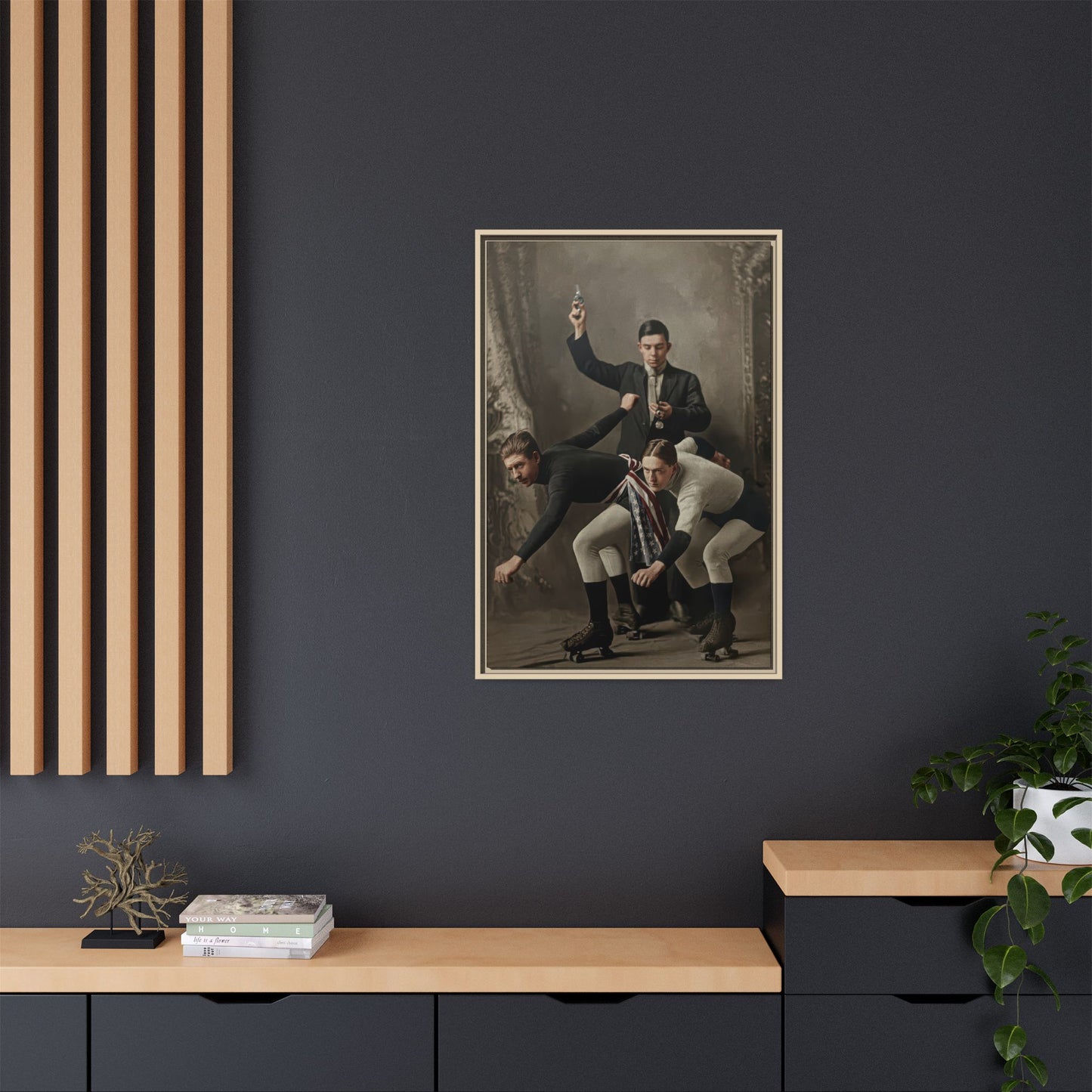 athlétisme 020 | Framed Vintage Photo - Matte Canvas