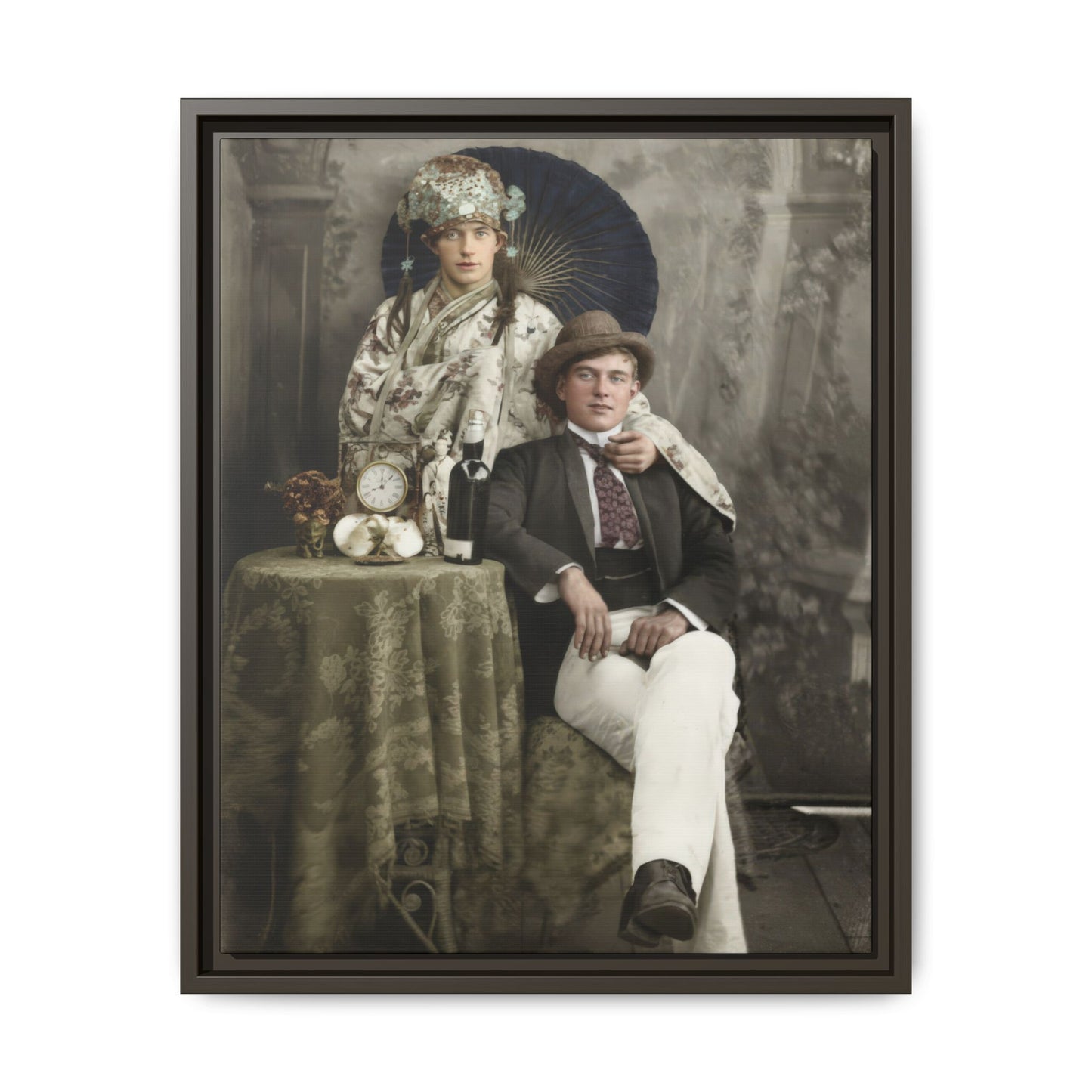 paire 009 | Framed Vintage Photo - Matte Canvas