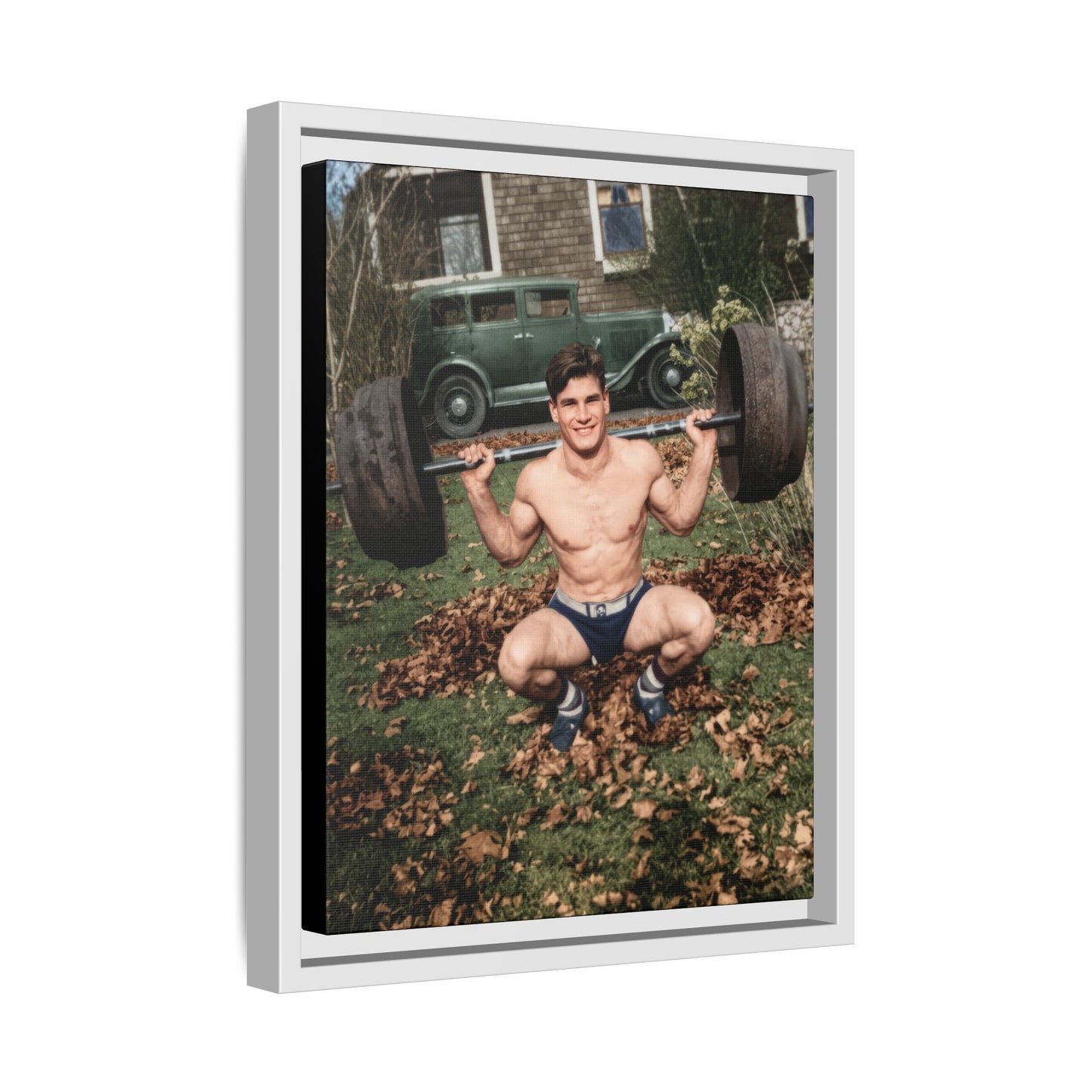 athlétisme 051 | Framed Vintage Photo - Matte Canvas