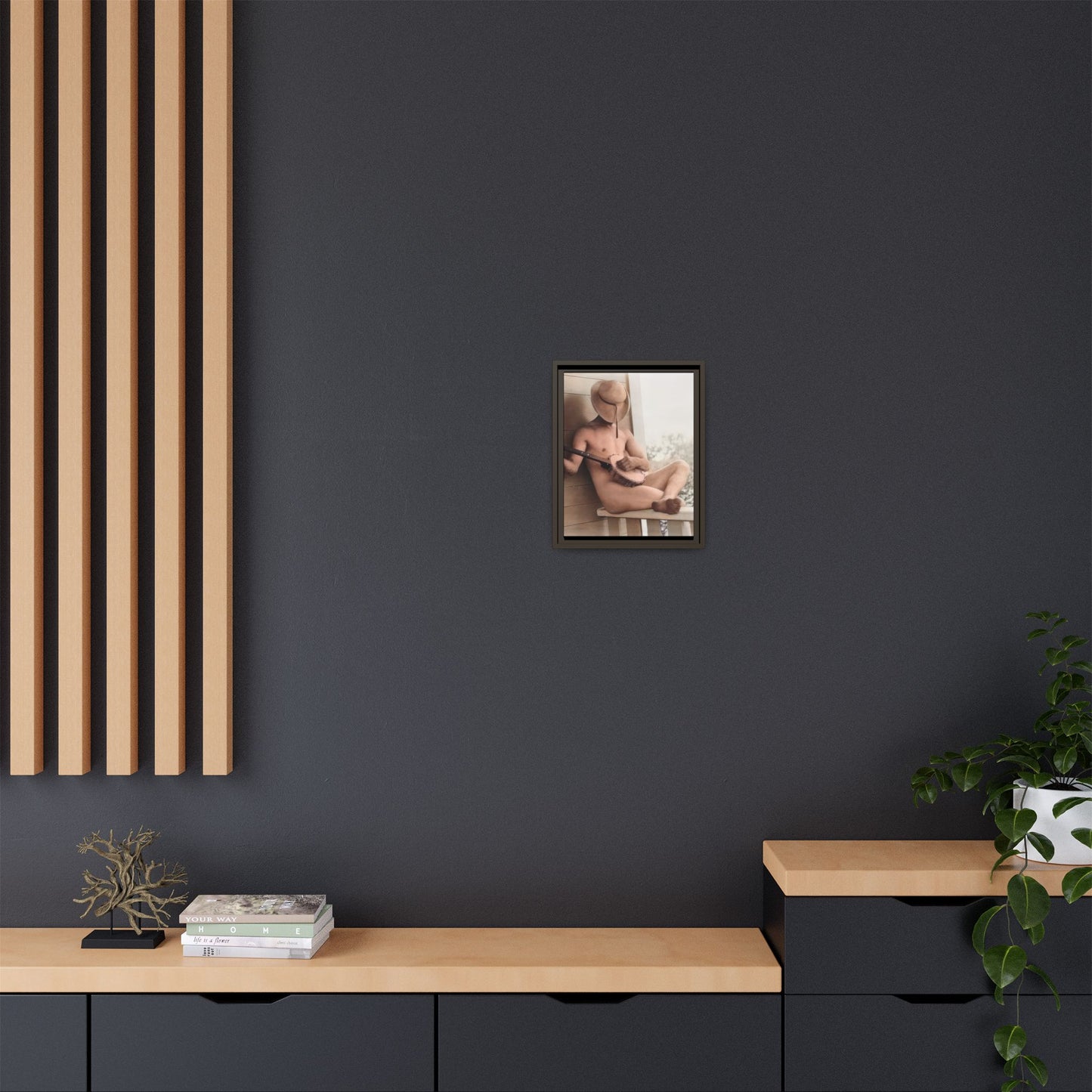 celibataire 042 | Framed Vintage Photo - Matte Canvas