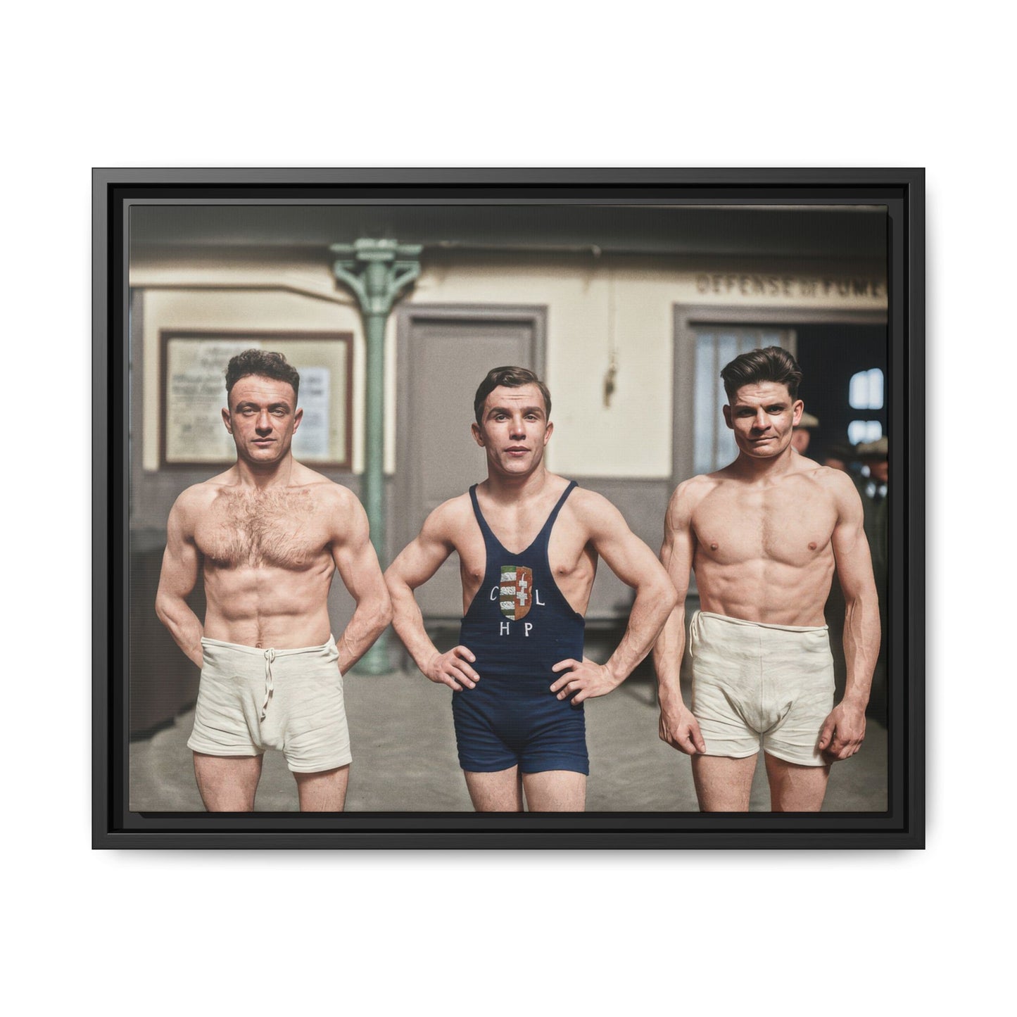 athlétisme 043 | Framed Vintage Photo - Matte Canvas