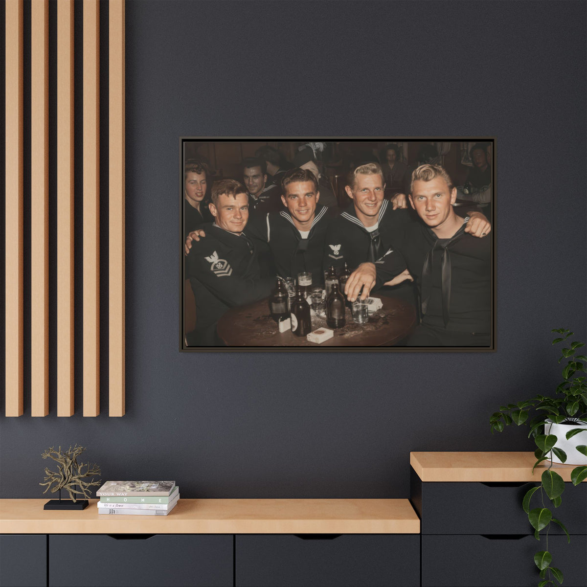 hommes 007 | Framed Vintage Photo - Matte Canvas2