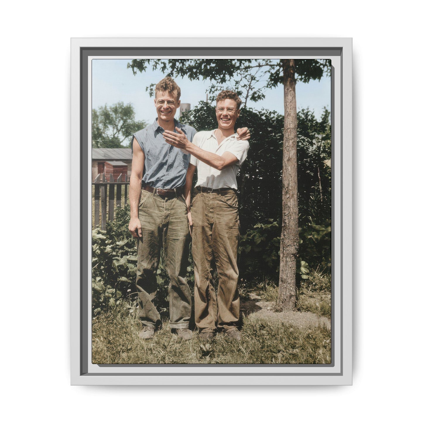 Vintage outdoor portrait early twentieth century restored historical photo