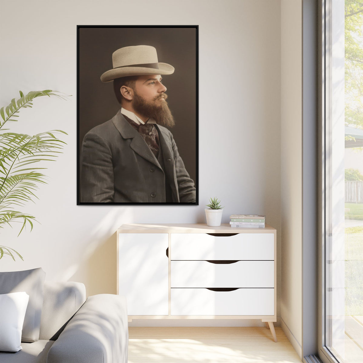 celibataire 014 | Framed Vintage Photo - Matte Canvas
