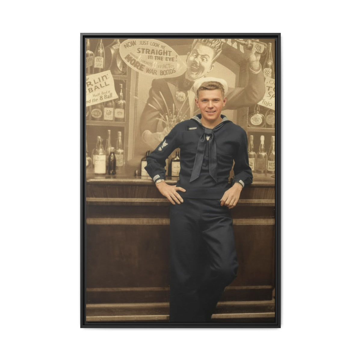 celibataire 006 | Framed Vintage Photo - Matte Canvas