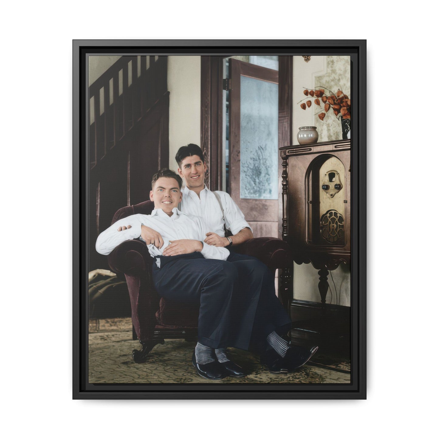 paire 053 | Framed Vintage Photo - Matte Canvas
