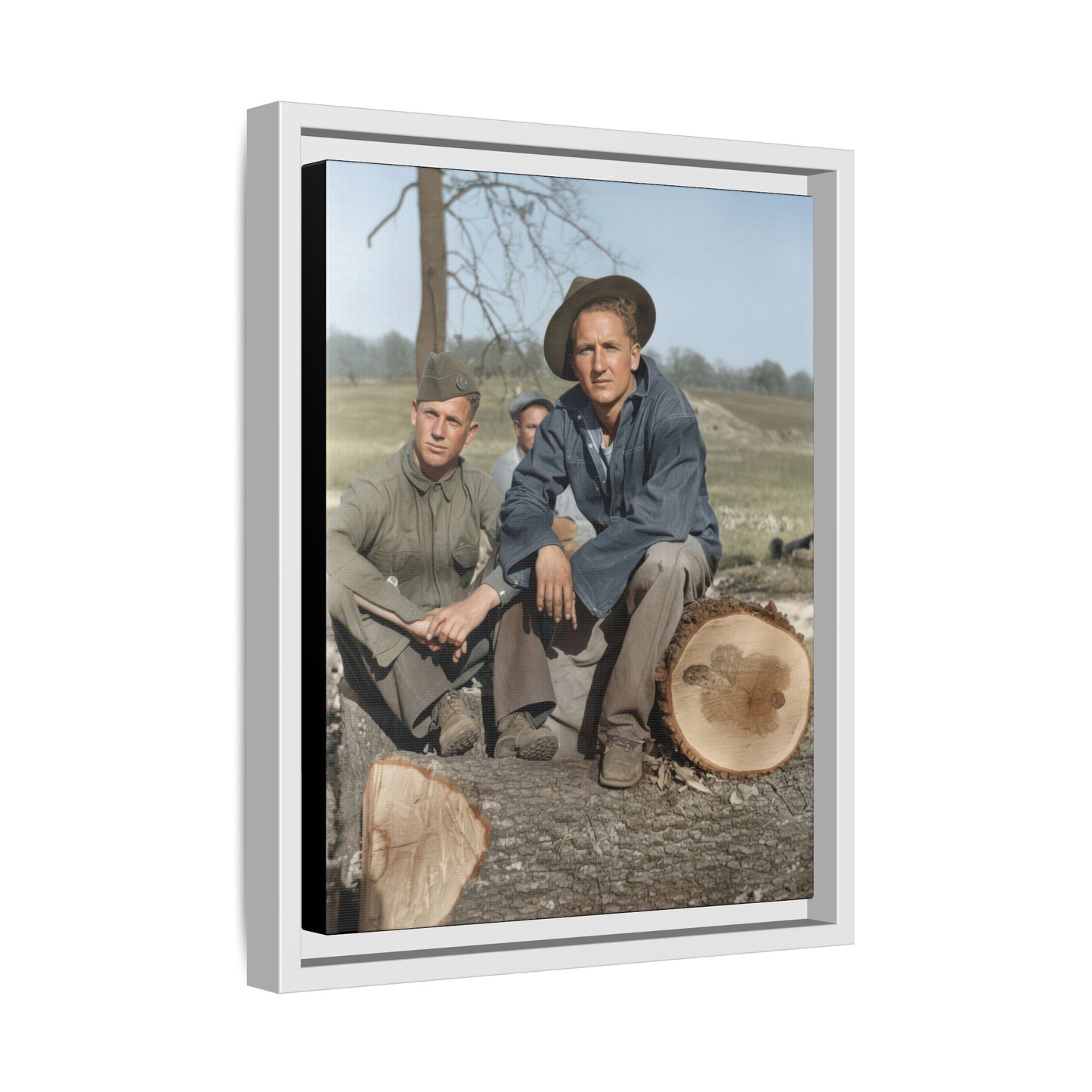 hommes 020 | Framed Vintage Photo - Matte Canvas