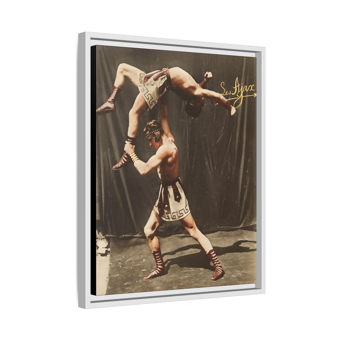athlétisme 012 | Framed Vintage Photo - Matte Canvas