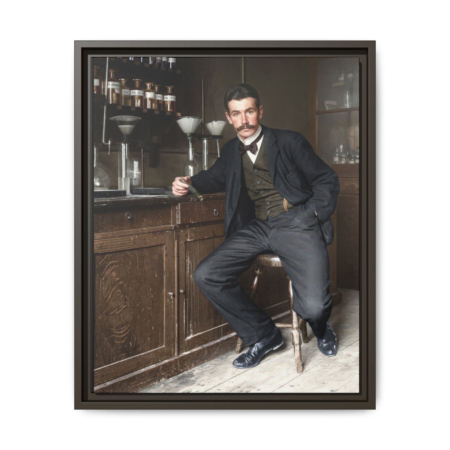 celibataire 024 | Framed Vintage Photo - Matte Canvas