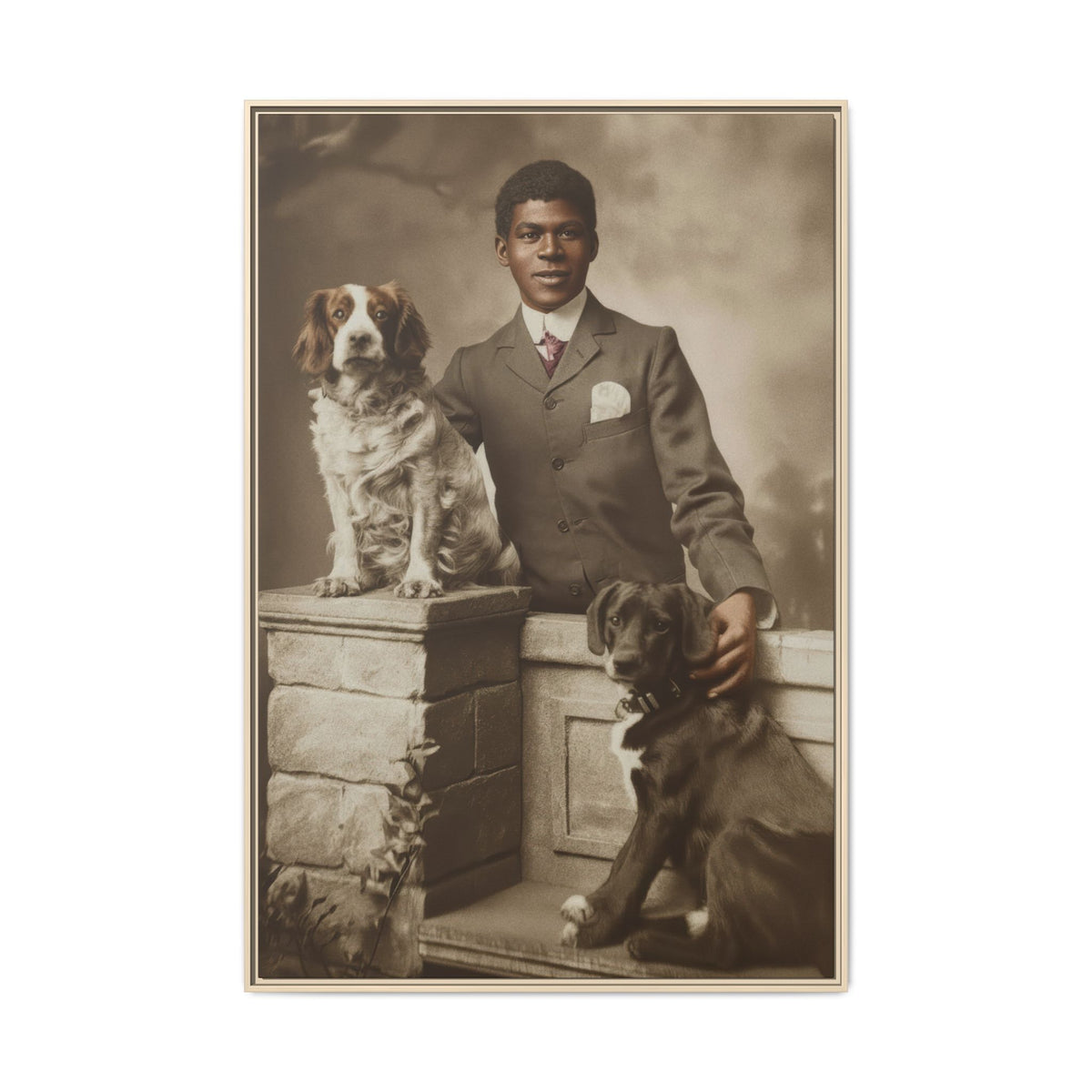 celibataire 009 | Framed Vintage Photo - Matte Canvas