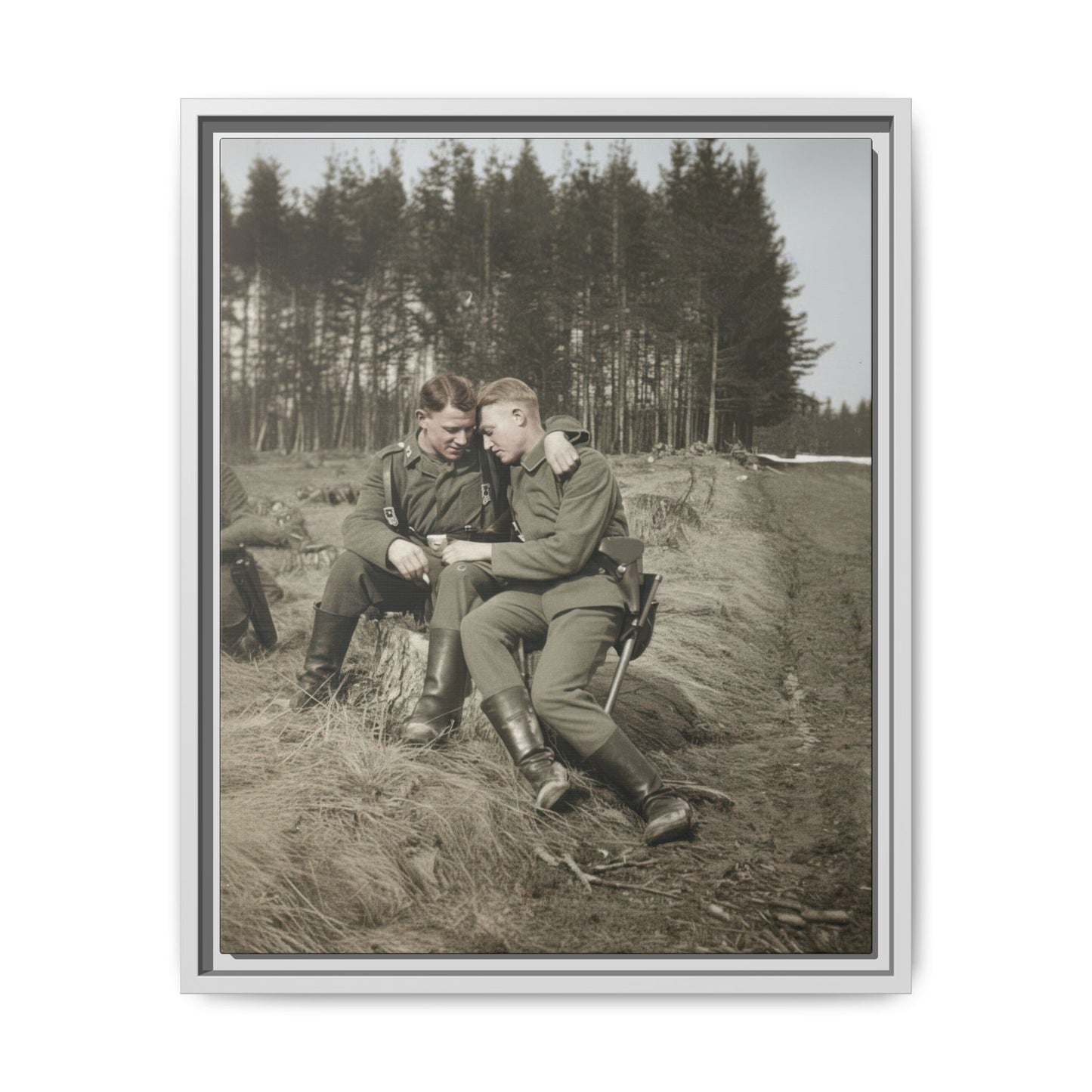 paire 006 | Framed Vintage Photo - Matte Canvas