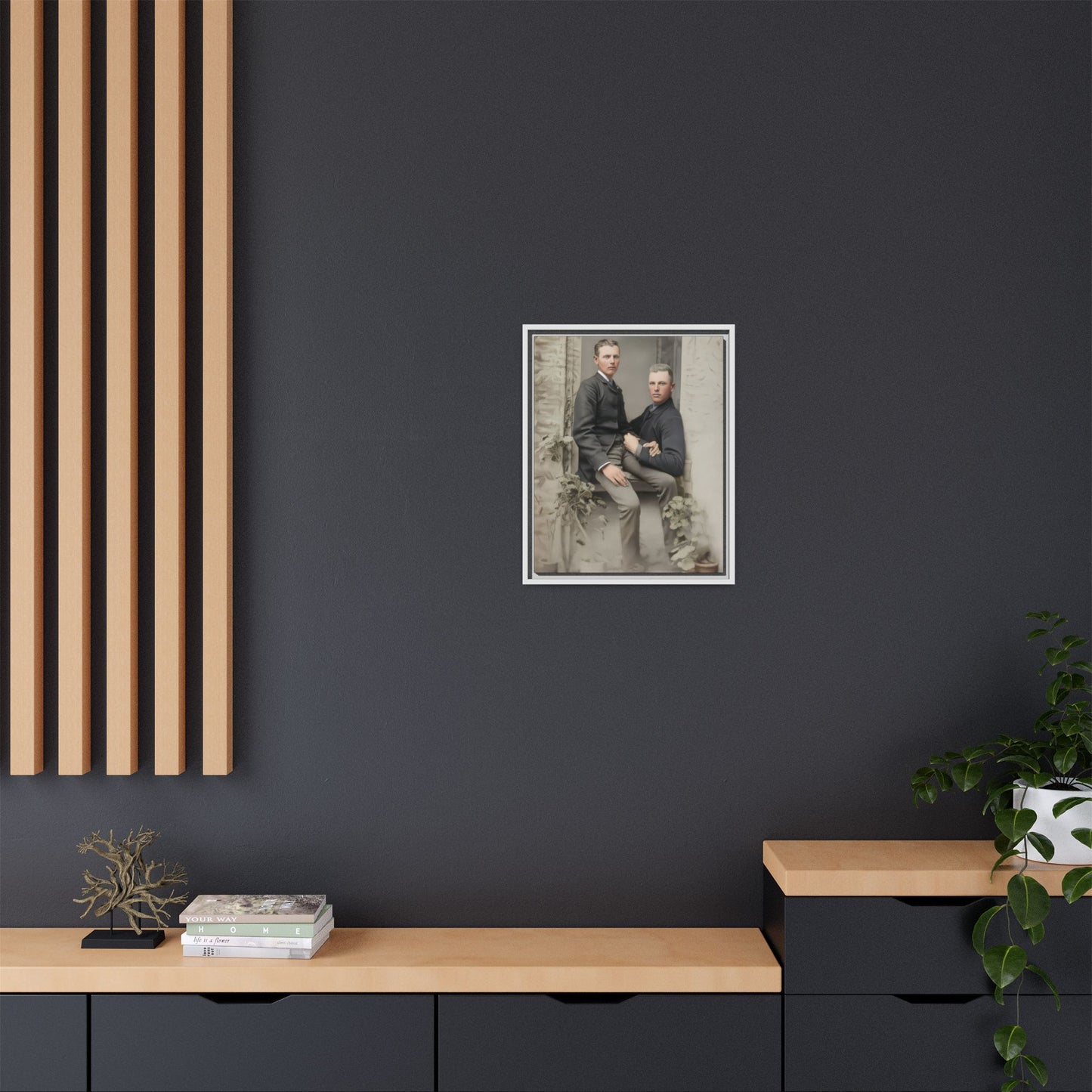 paire 123 | Framed Vintage Photo - Matte Canvas