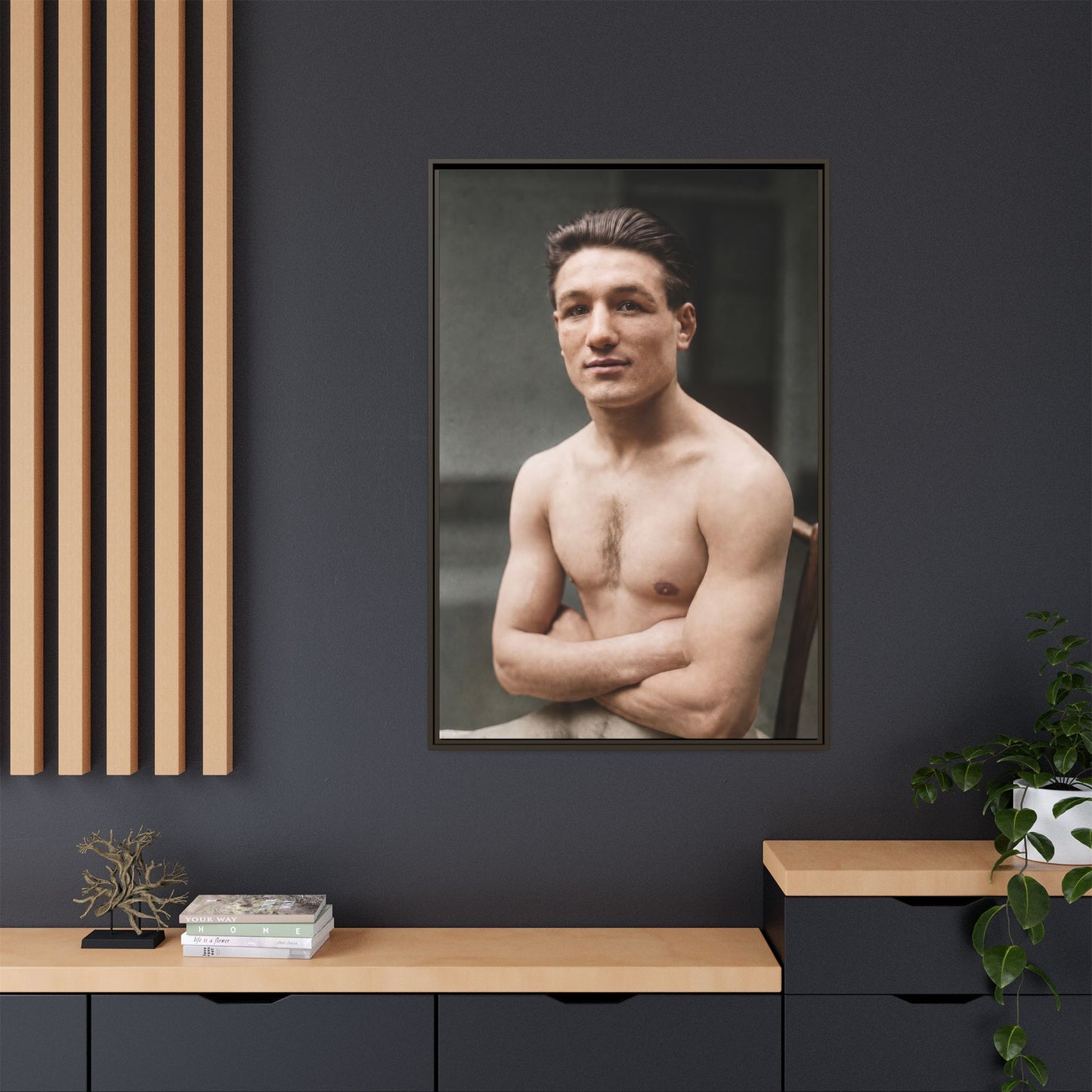 athlétisme 046 | Framed Vintage Photo - Matte Canvas