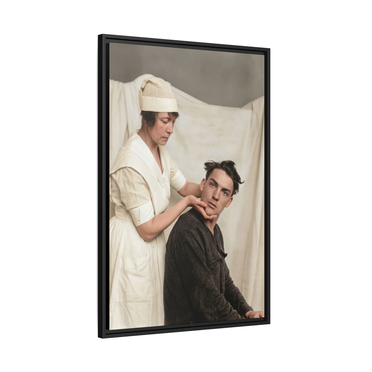 celibataire 021 | Framed Vintage Photo - Matte Canvas