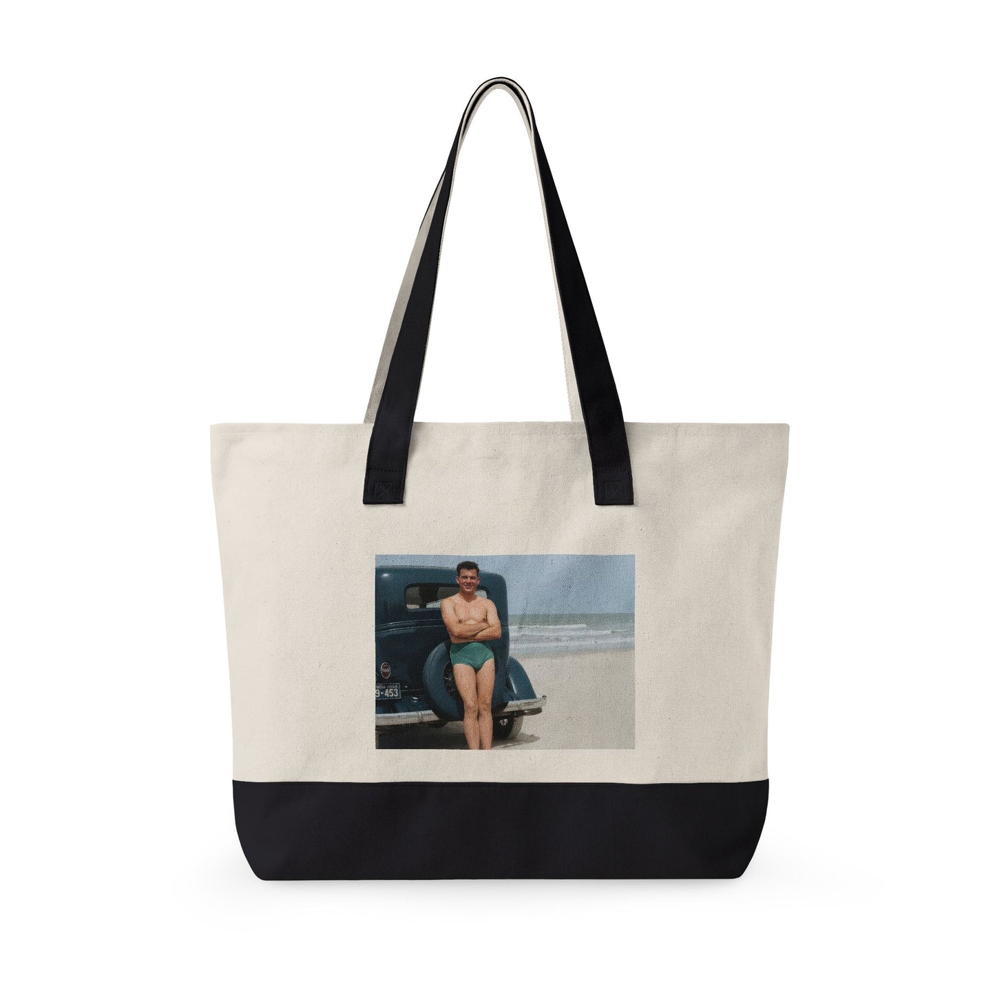 Beach Day Zippered Canvas Tote | nager 046