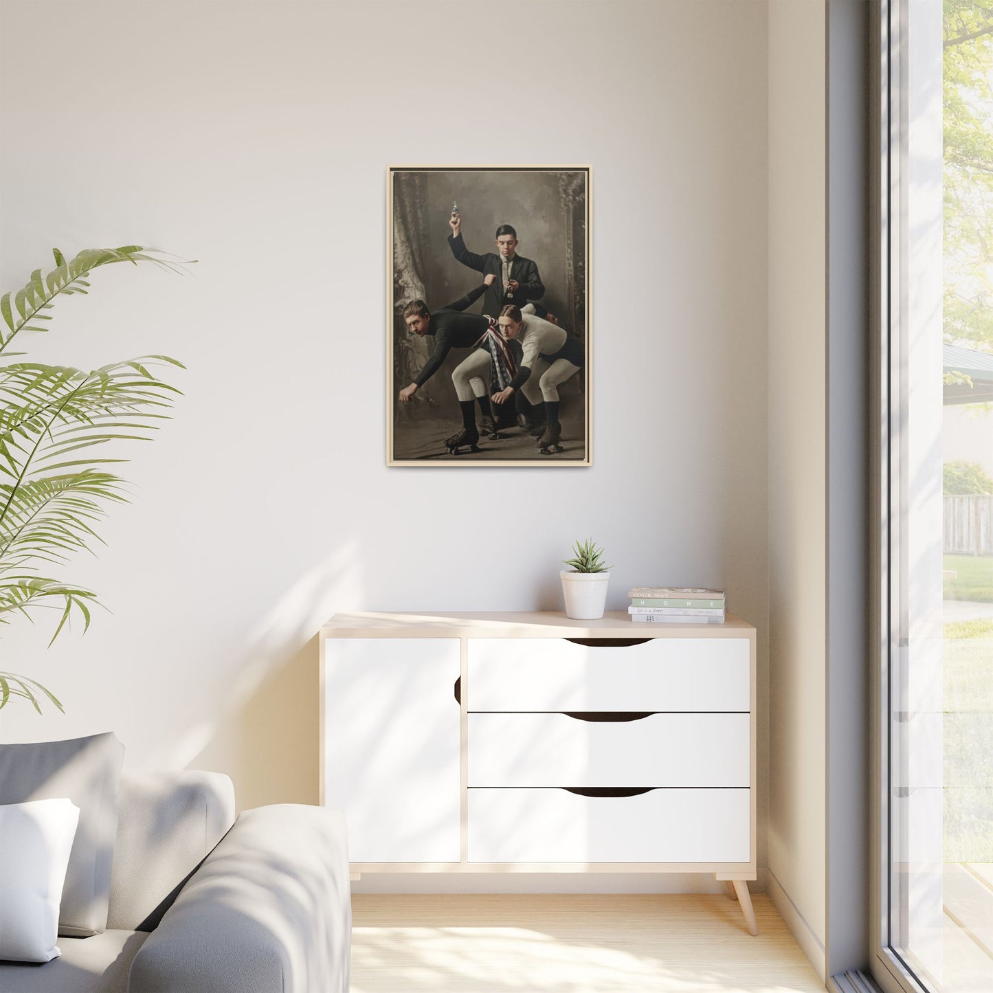 athlétisme 020 | Framed Vintage Photo - Matte Canvas