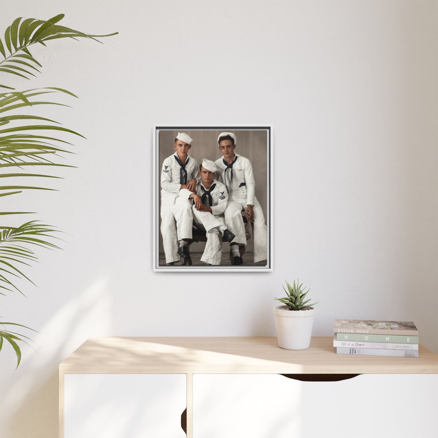 hommes 008 | Framed Vintage Photo - Matte Canvas