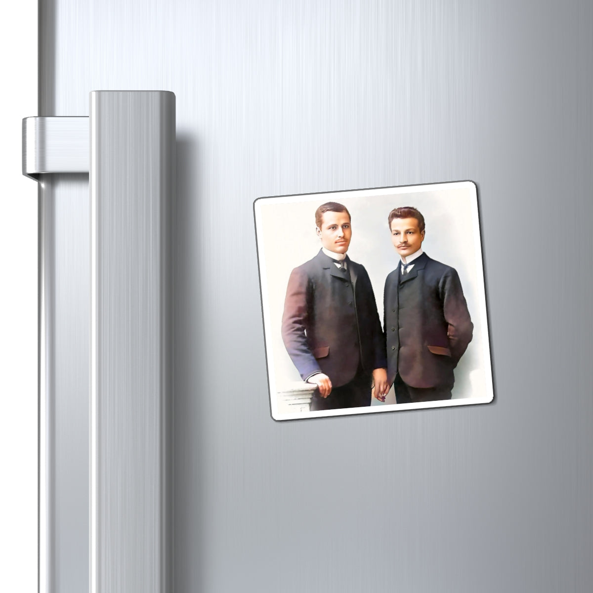 paire 012 | Magnets Vintage Gay Marriage Photo Holding hands Queer Couple LGBTQ Suit Mustache