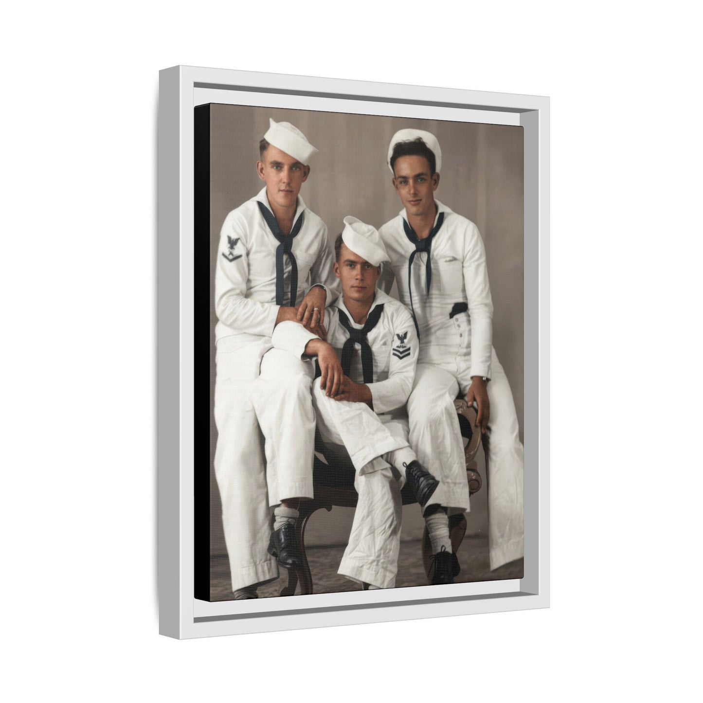 hommes 008 | Framed Vintage Photo - Matte Canvas