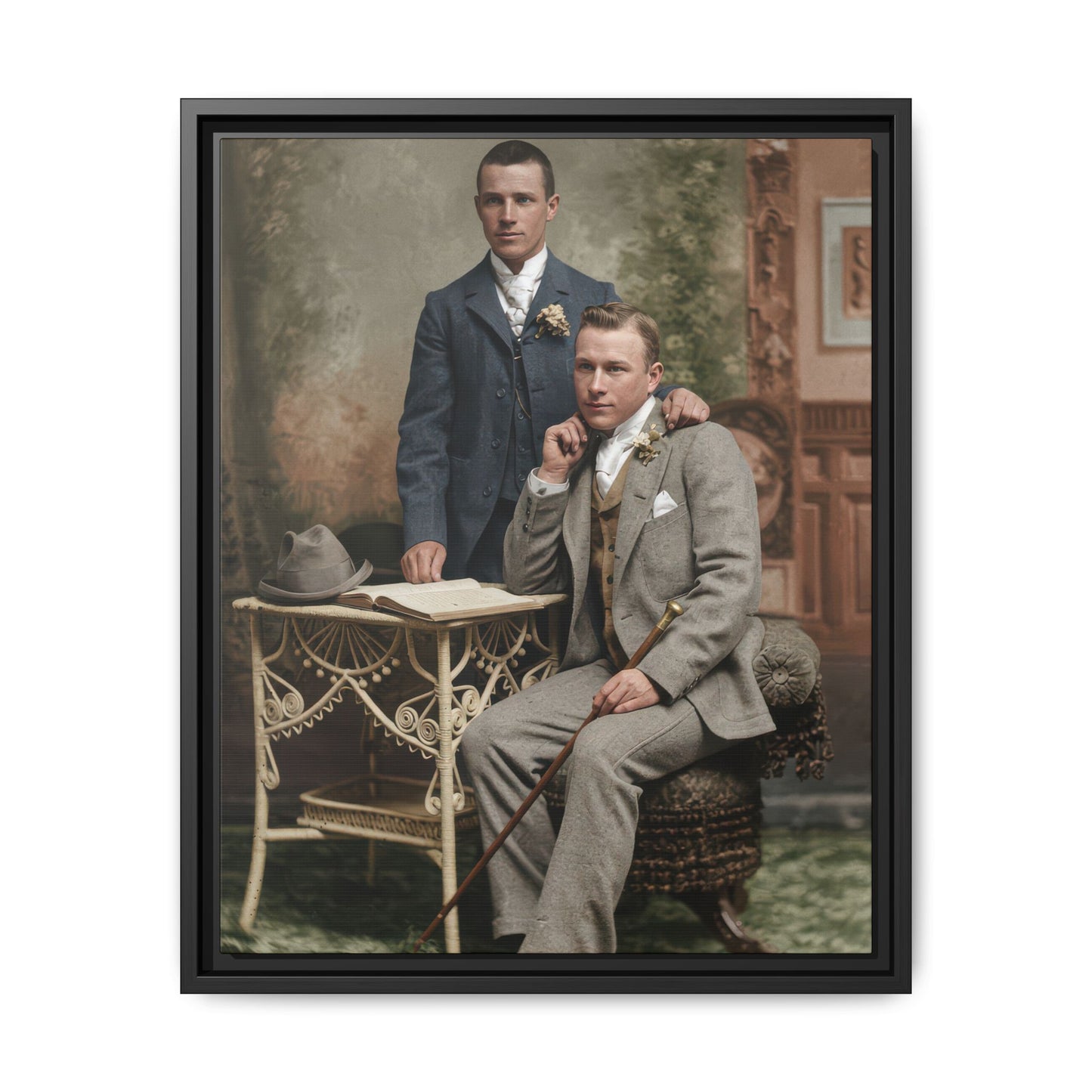 paire 054 | Framed Vintage Photo - Matte Canvas