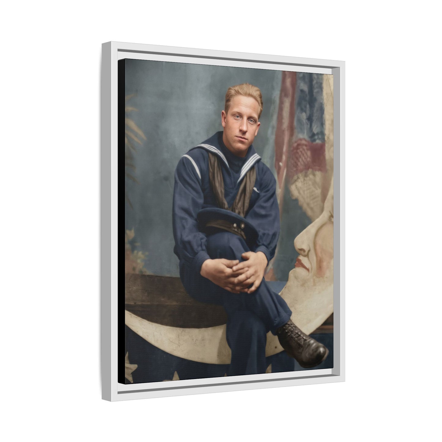 celibataire 016 | Framed Vintage Photo - Matte Canvas