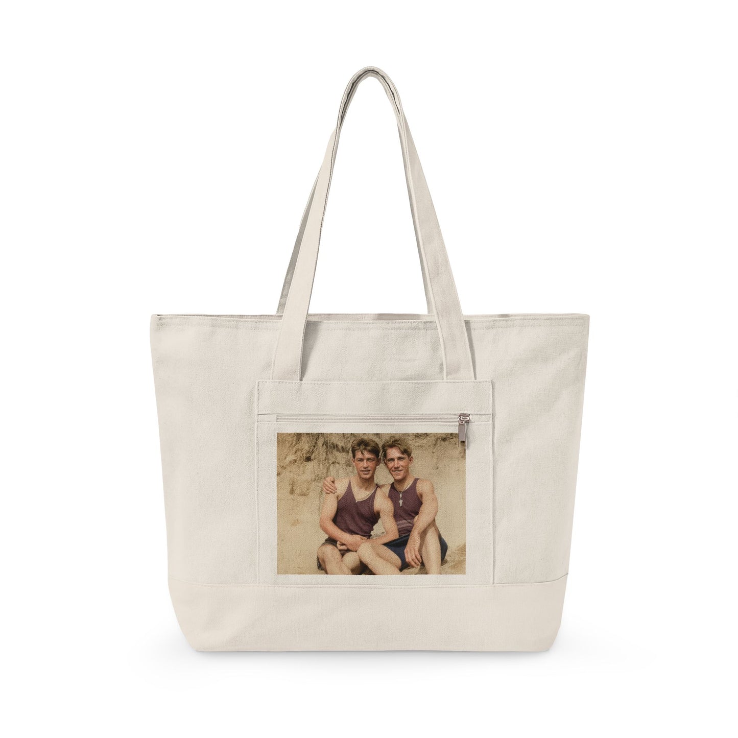 Beach Day Zippered Canvas Tote | Nager 002