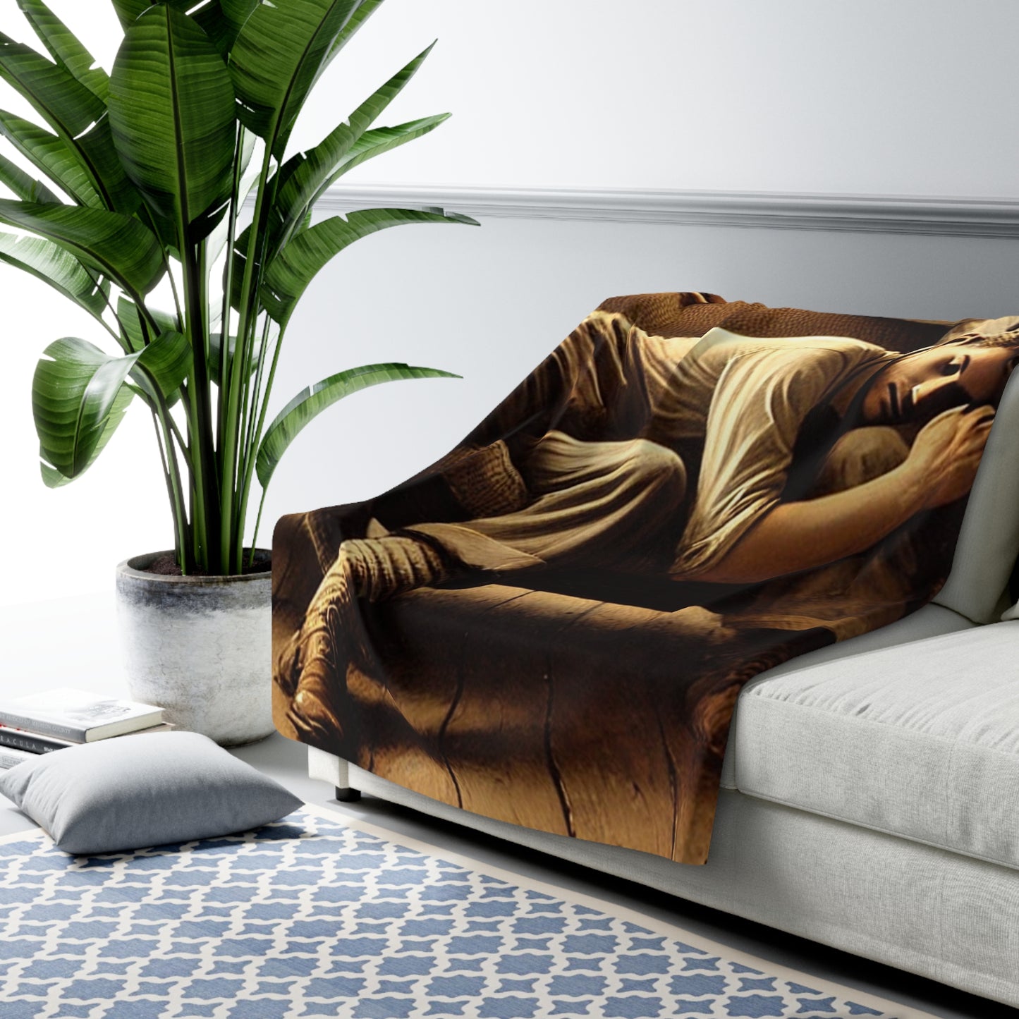 Heirloom Sherpa Blanket – Missing Grant 042 Figure Premium fleece throw · 50x60, 60x80