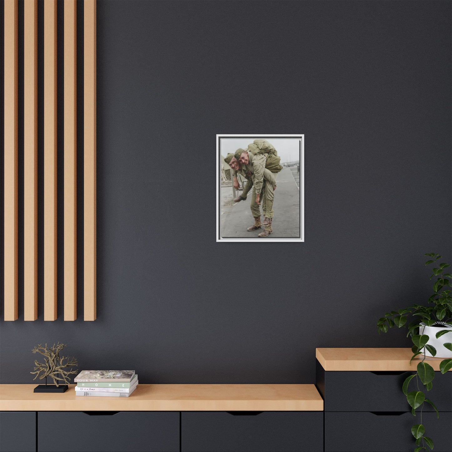 paire 074 | Framed Vintage Photo - Matte Canvas