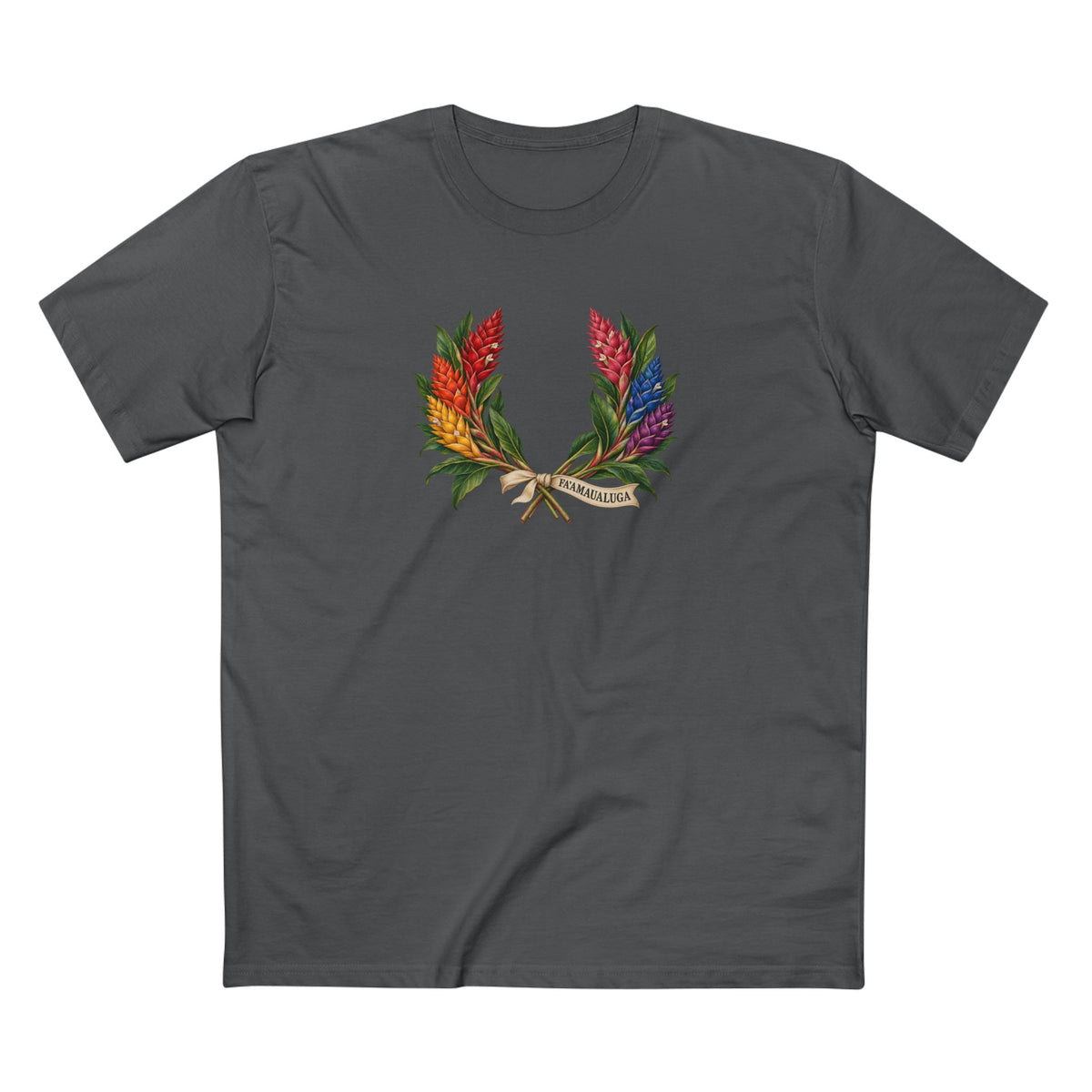Samoan Teuila Pride T-Shirt | FAʻAMAUALUGA Botanical Wreath Tee