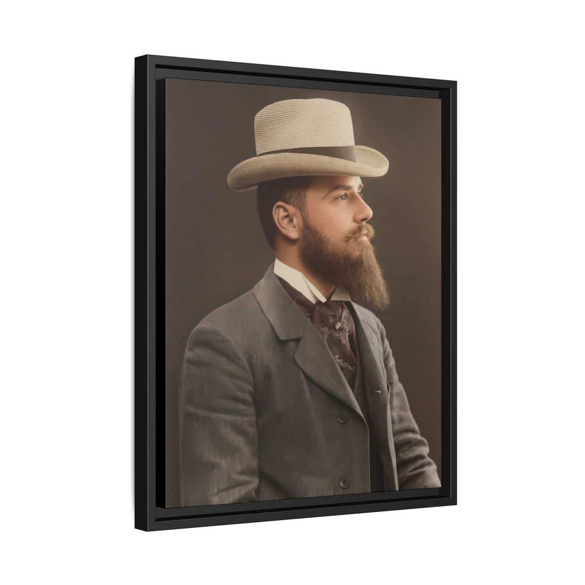 celibataire 014 | Framed Vintage Photo - Matte Canvas