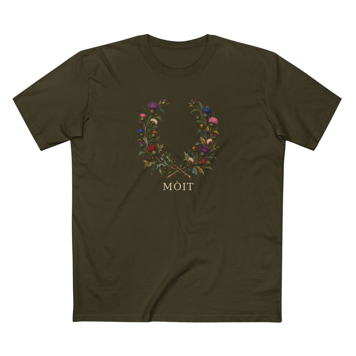 Scottish Thistle Mòit Pride T-Shirt | LGBTQ+ Gaelic Botanical Tee