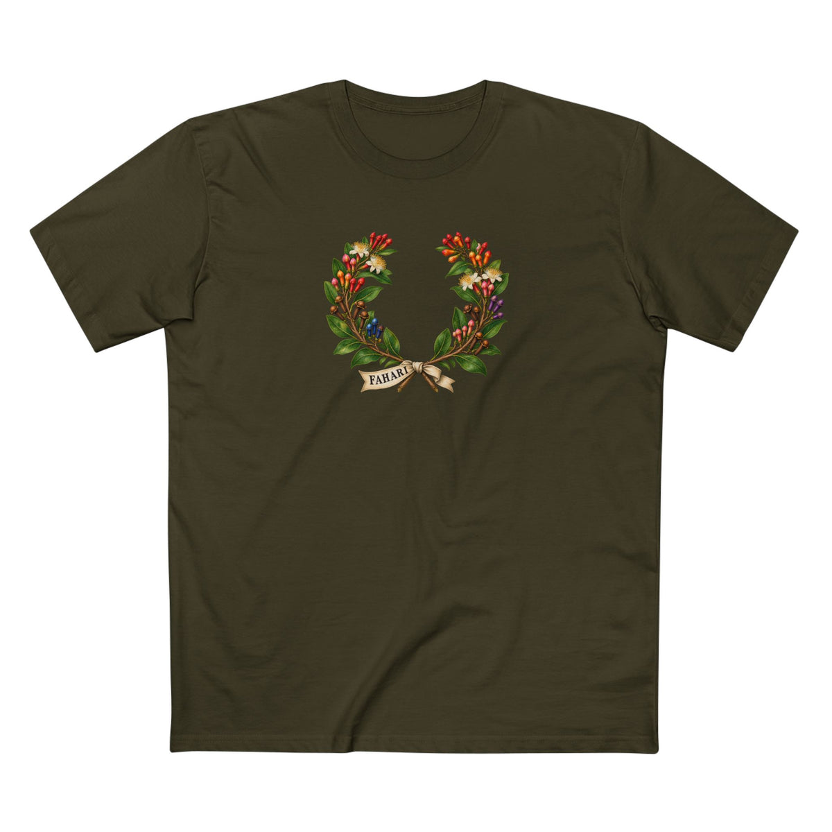 Tanzanian Clove Fahari Pride T-Shirt | Swahili Laurel Wreath Tee