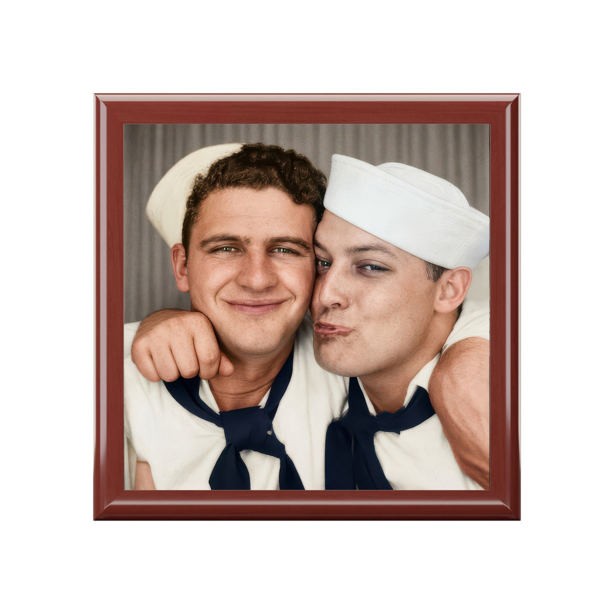 Paire 159 | Vintage Photobooth Series | Two Sailors in a Playful Embrace Keepsake Box