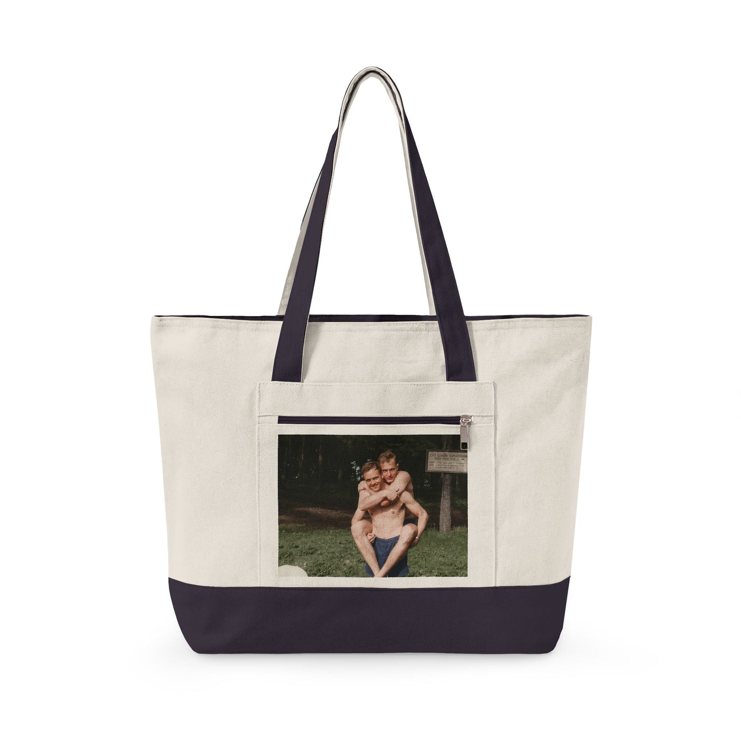 Beach Day Zippered Canvas Tote | Nager 009