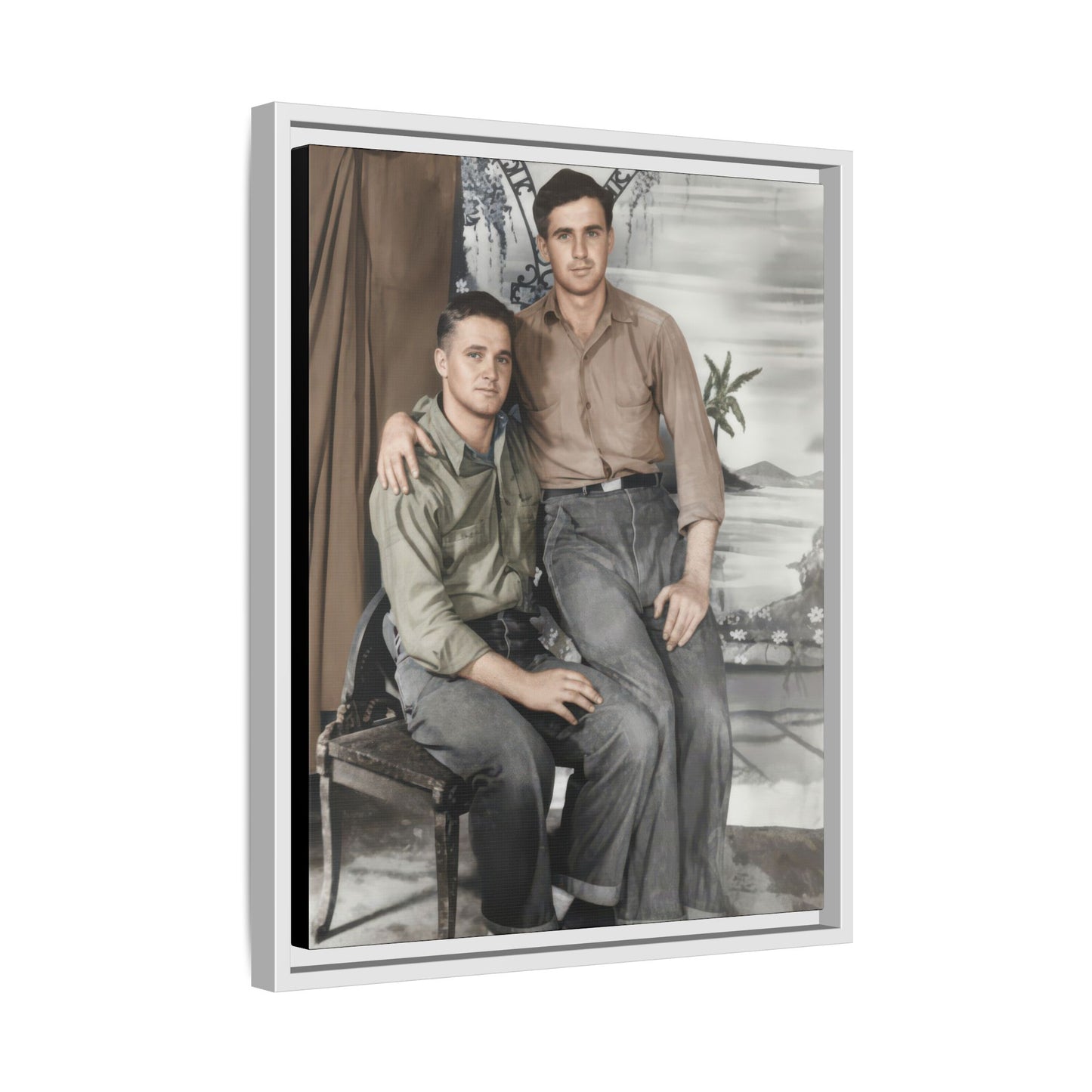 paire 090 | Framed Vintage Photo - Matte Canvas