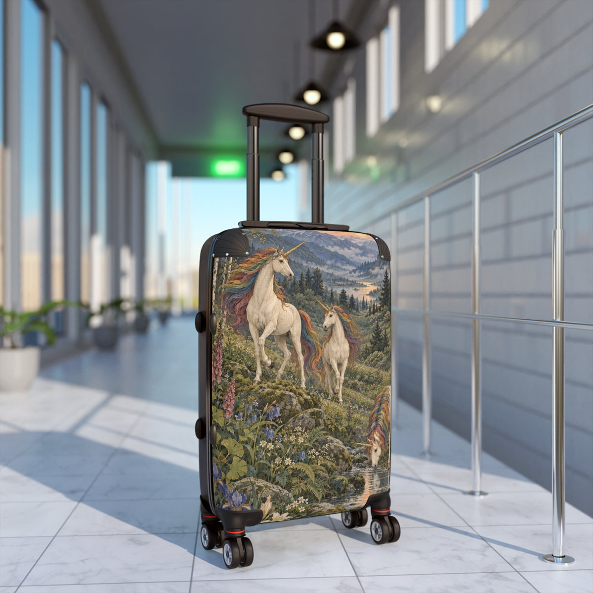 The Rainbow Vale | Three Unicorns Aesthetic Movement Carry-On Suitcase