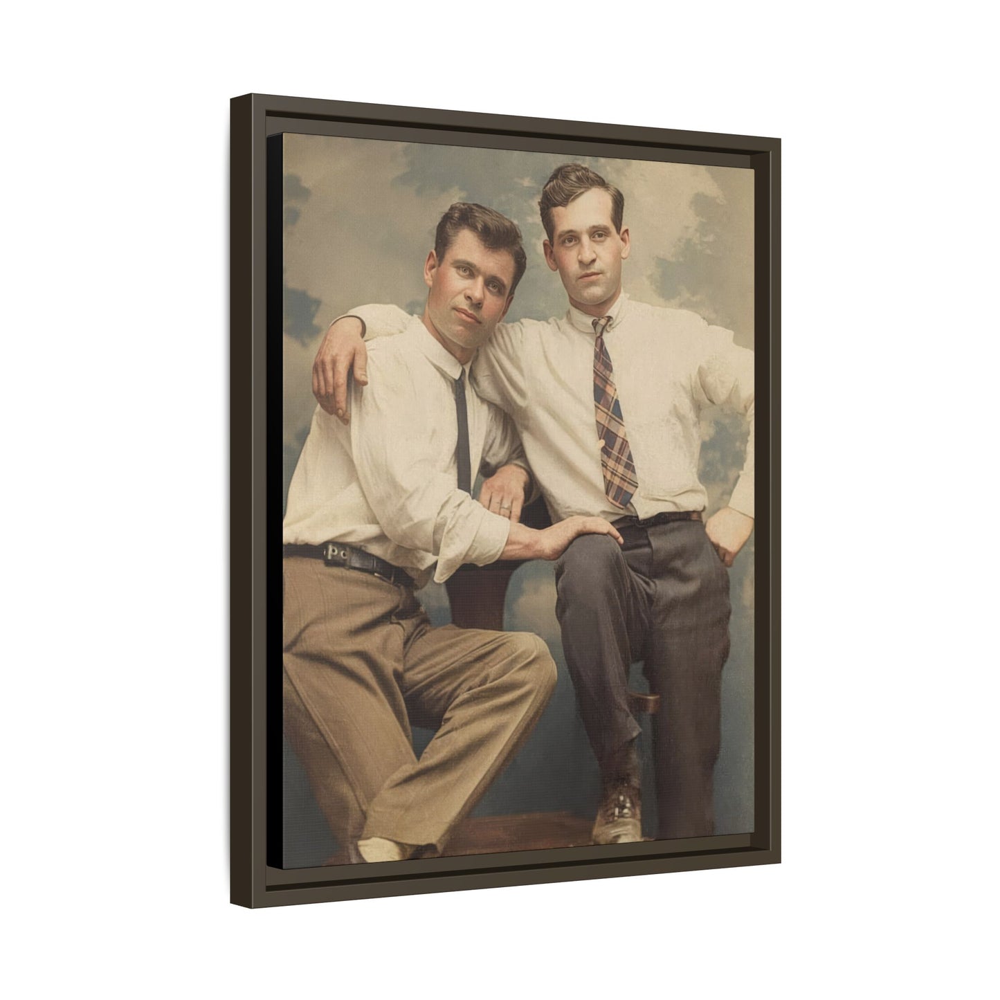 paire 069 | Framed Vintage Photo - Matte Canvas