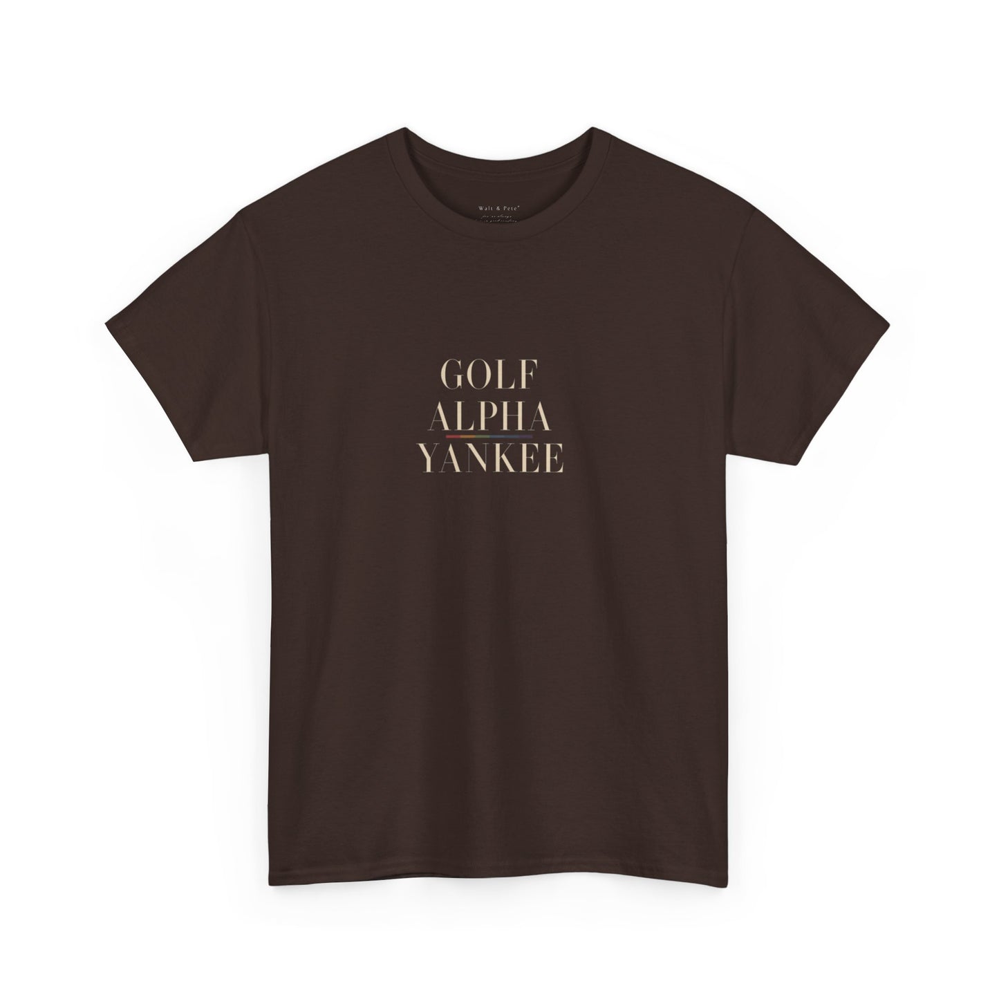 Golf Alpha Yankee Pride T-Shirt | NATO Phonetic LGBTQ Code Tee