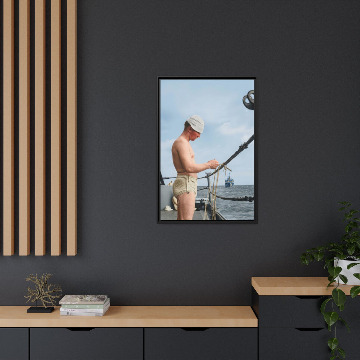 celibataire 043 | Framed Vintage Photo - Matte Canvas