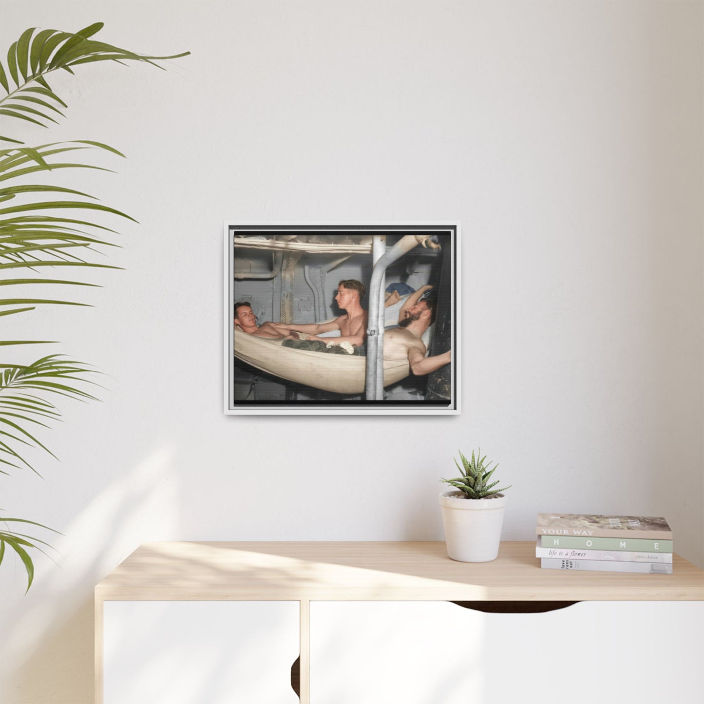 hommes 004 | Framed Vintage Photo - Matte Canvas