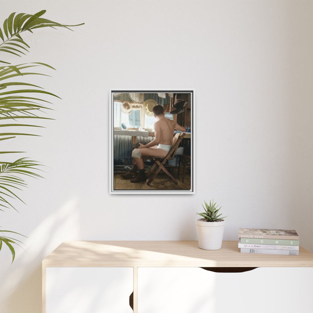 celibataire 022 | Framed Vintage Photo - Matte Canvas