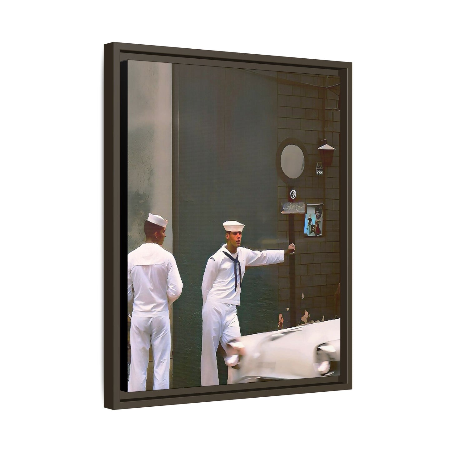 hommes 012 | Framed Vintage Photo - Matte Canvas