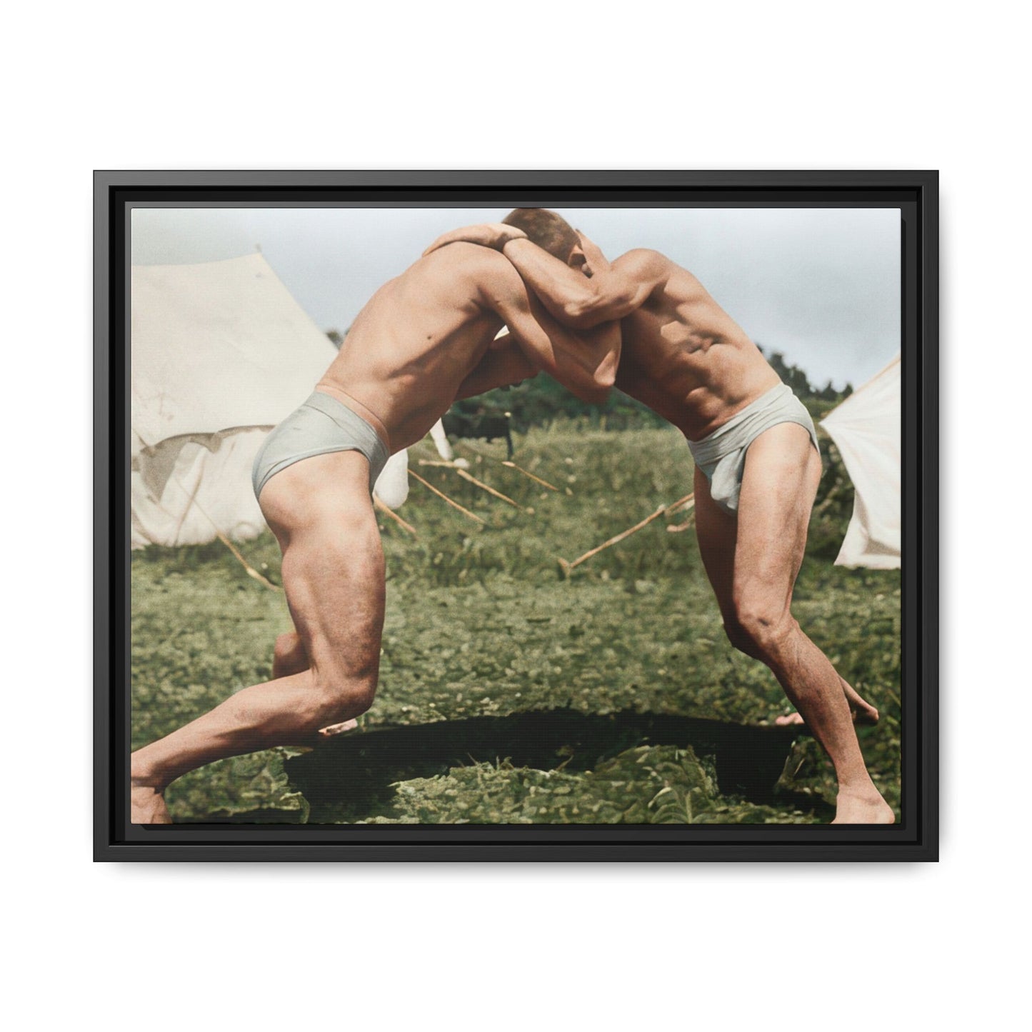athlétisme 019 | Framed Vintage Photo - Matte Canvas